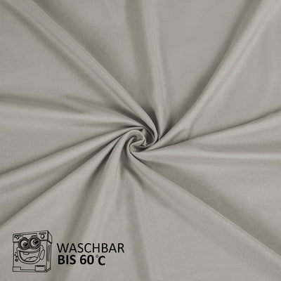Softex Royal Baumwolle Bettwäsche 135x200 cm, 2 teiliges Bettwäsche Set, 2er Set mit 1 Kissenbezug 80x80 cm, Öko-Tex Bettwäsche Hellgrau, mit YKK Reißverschluss