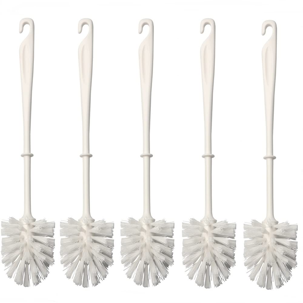 Toilettenbürste Klobürste Ersatzbürste WC Bürste für Toiletten Klosett Weiß für Garnitur Standard 36 x 8 cm (5 Stück)