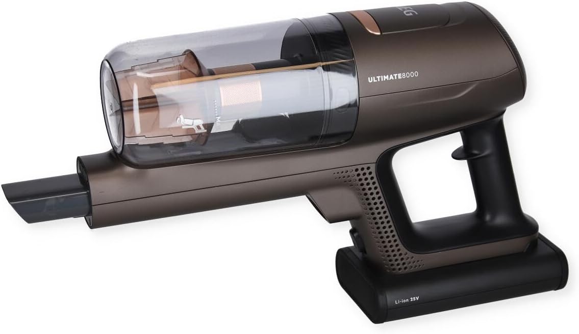 AEG ULTIMATE 8000 AP81A25ULT Akku-Staubsauger / Automatik / 5-Stufen Filtration / digitale Anzeige / Tierhaar-, Hartboden-, & Multi-Bodendüse / 3 Stufen / Akku wechselbar / Zubehör / 400ml / bronze