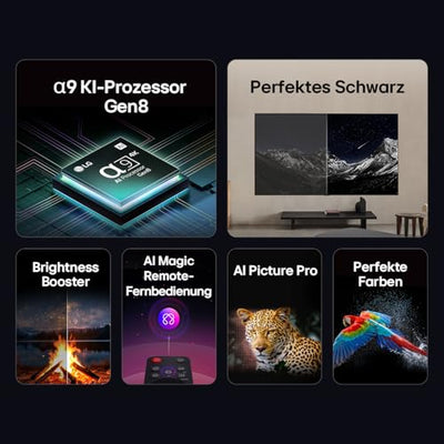 LG OLED65C5ELB TV 65 Zoll (165 cm) 4K OLED evo AI TV (α9 Gen8 4K AI Prozessor, webOS 25, 120Hz (VRR bis zu 144Hz)) [Modelljahr 2025]