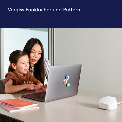 Amazon eero 6+ Mesh-WLAN-Router | 1-Gbit/s-Ethernet | Bis zu 420 m² Abdeckung | Für Verbindungen mit über 75 Geräten | Dreierpack | 2022