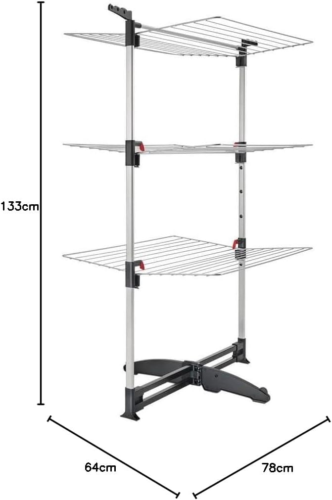 Metaltex Ciclone Vario Turmwäschetrockne, Silber