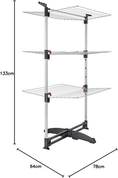 Metaltex Ciclone Vario Turmwäschetrockne, Silber