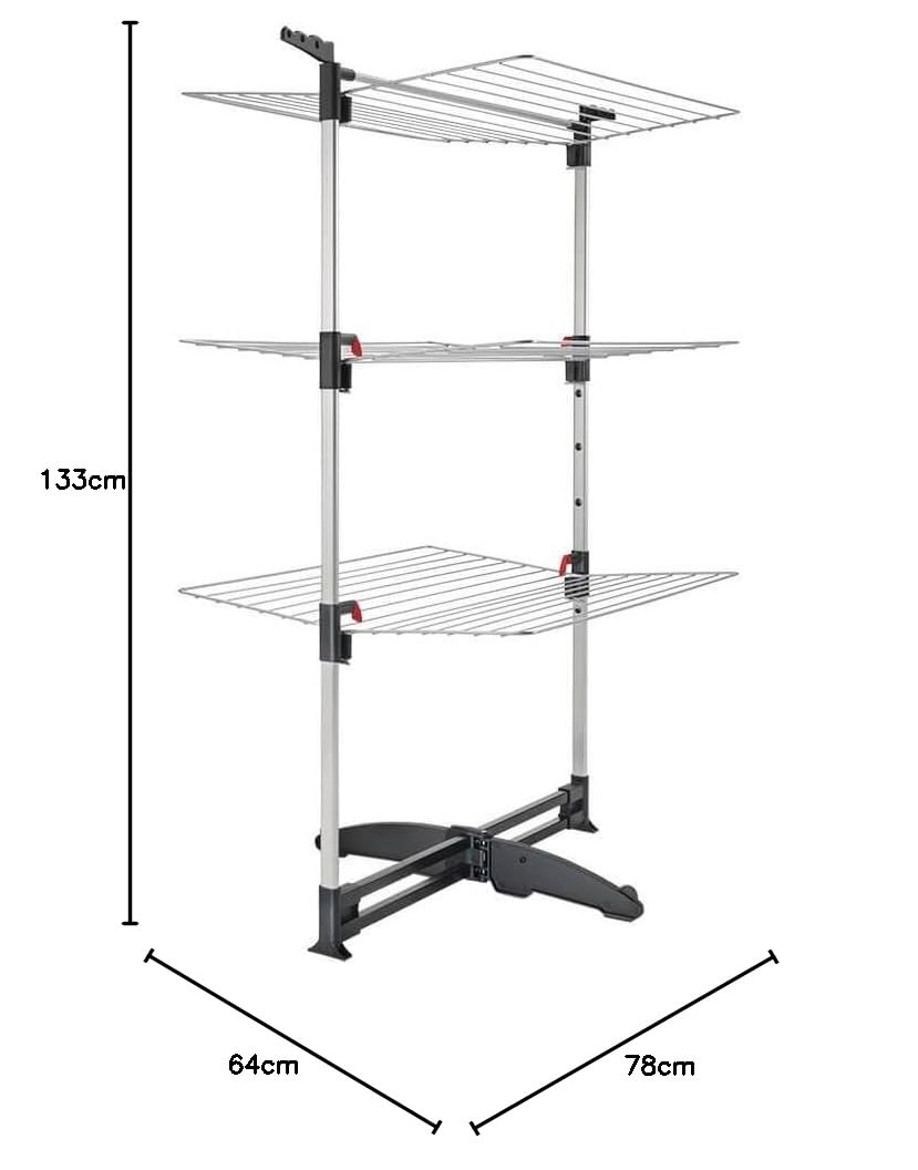 Metaltex Ciclone Vario Turmwäschetrockne, Silber