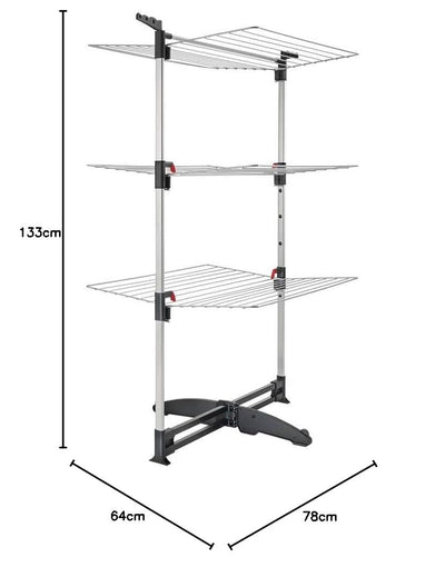 Metaltex Ciclone Vario Turmwäschetrockne, Silber