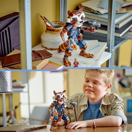 LEGO Marvel Rocket & Baby Groot, baubares Superhelden-Spielzeug für Kinder aus Marvel Studios' Guardians of The Galaxy, Figur für Rollenspiele, Geschenk für Jungs und Mädchen ab 10 Jahren 76282