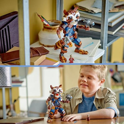 LEGO Marvel Rocket & Baby Groot, baubares Superhelden-Spielzeug für Kinder aus Marvel Studios' Guardians of The Galaxy, Figur für Rollenspiele, Geschenk für Jungs und Mädchen ab 10 Jahren 76282