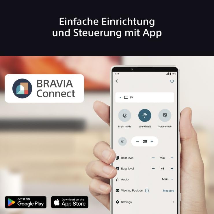 Sony BRAVIA Theatre System 6 (5.1-Kanal-Surround Sound, 1000 W, inkl. Rücklautsprecher & Subwoofer, Dolby Atmos, DTS:X, AI Voice Zoom 3 mit BRAVIA TV, DSEE, Multi-Stereo-Party-Modus) Schwarz
