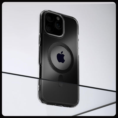 Spigen für iPhone 16 Pro Max Hülle [Anti-Yellowing] Ultra Hybrid MagFit Case Handyhülle Transparent Dünn Slim Kompatibel mit MagSafe -Carbon Fiber