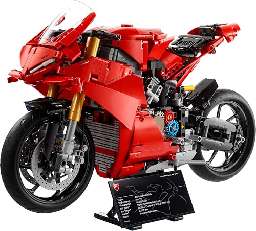LEGO Technic Ducati Panigale V4 S Motorrad, baubares Motorradmodell, Bausets für Erwachsene, Männer und Frauen, ab 18 Jahren, Geschenkidee für Fans von Ducati und Motorrädern 42202