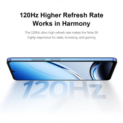 DOOGEE Note59 Smartphone 5G Android 15, 32GB RAM + 128GB ROM, 6250mAh Akku, Display 6.75 Zoll HD+ 120Hz, AI Kamera 16MP, Octa-Core, Dual SIM, NFC, Handy Ohne Vertrag, 2025, Schwarz