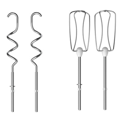 Tefal HT650E Power Mix Silence Handmixer | 600 Watt | variabler Geschwindigkeitsregler | Turbo- und Auswurf-Funktion | extrem leiser Motor | inkl. 2 Rührbesen und 2 Knethaken | Grau