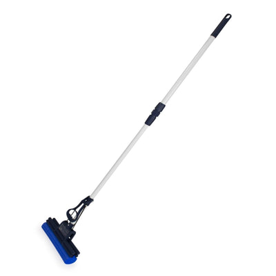 CleanAid OneTouch Easy Wischmopp, Bodenwischer, Wischer - besonders saugstark - PVA Schwamm und Teleskopstiel - Wischmopp mit Auswringfunktion, Tierhaarentferner, Schwamm, Bodenreinigung