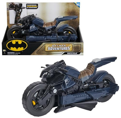 Spin Master Batman Adventures Batcycle - transformierendes 2-in-1 Fahrzeug Motorrad und Gleiter, kompatibel mit 30 cm Batman Action-Figuren, Spielzeug für Kinder ab 4 Jahren