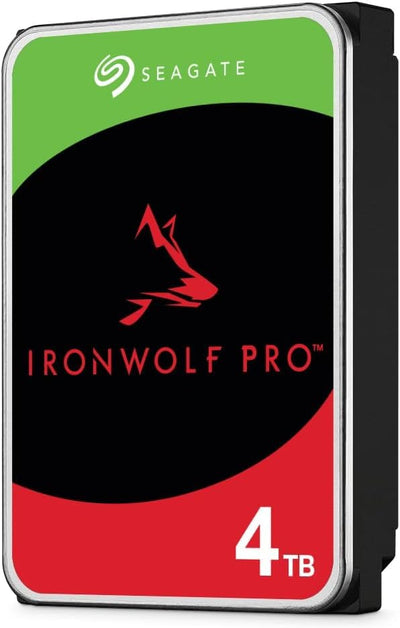 Seagate IronWolf Pro 4 TB ST4000NE001 NAS interne Festplatte, CMR 3,5 Zoll, SATA 6 Gb/s 7.200 U/min, 256 MB Cache, für RAID Network Attached Storage (erneuert)