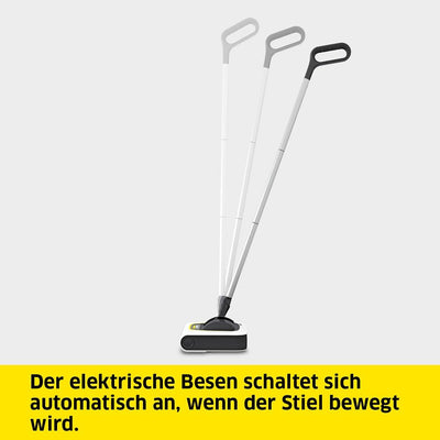 Kärcher Akku-Besen KB 5, elektrischer Besen für die schnelle Bodenreinigung, Lithium-Ionen-Akku, Akkulaufzeit: bis zu 30 min, Schmutzbehälter: 370 ml, flexibles Doppelgelenk, intuitive Bedienung