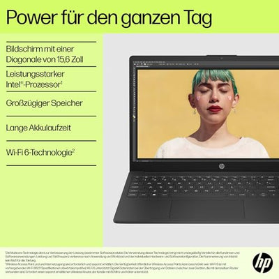 HP Laptop | 15,6" FHD Display | Intel Core i3-N305 | 8 GB DDR4 RAM | 512 GB SSD | Intel UHD Graphics | Windows 11 Home | QWERTZ | Jet Black
