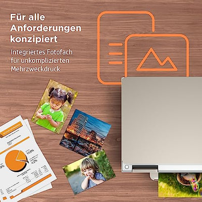 HP Envy Inspire 7220e Multifunktionsdrucker, Tintenstrahldrucker, 20€ Cashback, 3 Monate gratis drucken mit HP Instant Ink inklusive, HP+, Drucken, Scannen, Kopieren, Fotodruck, DIN A4, WLAN, Airprint