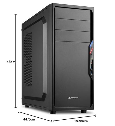Sharkoon VS4-V PC-Gehäuse (2x USB 3.0, ATX) schwarz