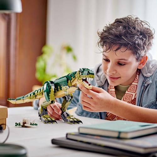 LEGO Creator T.Rex, 3-in-1-Dino zum Umbauen in einen Triceratops oder Pterodaktylus, bewegliches Dinosaurier Modell für Kinder, Geschenk für Jungen und Mädchen 31151