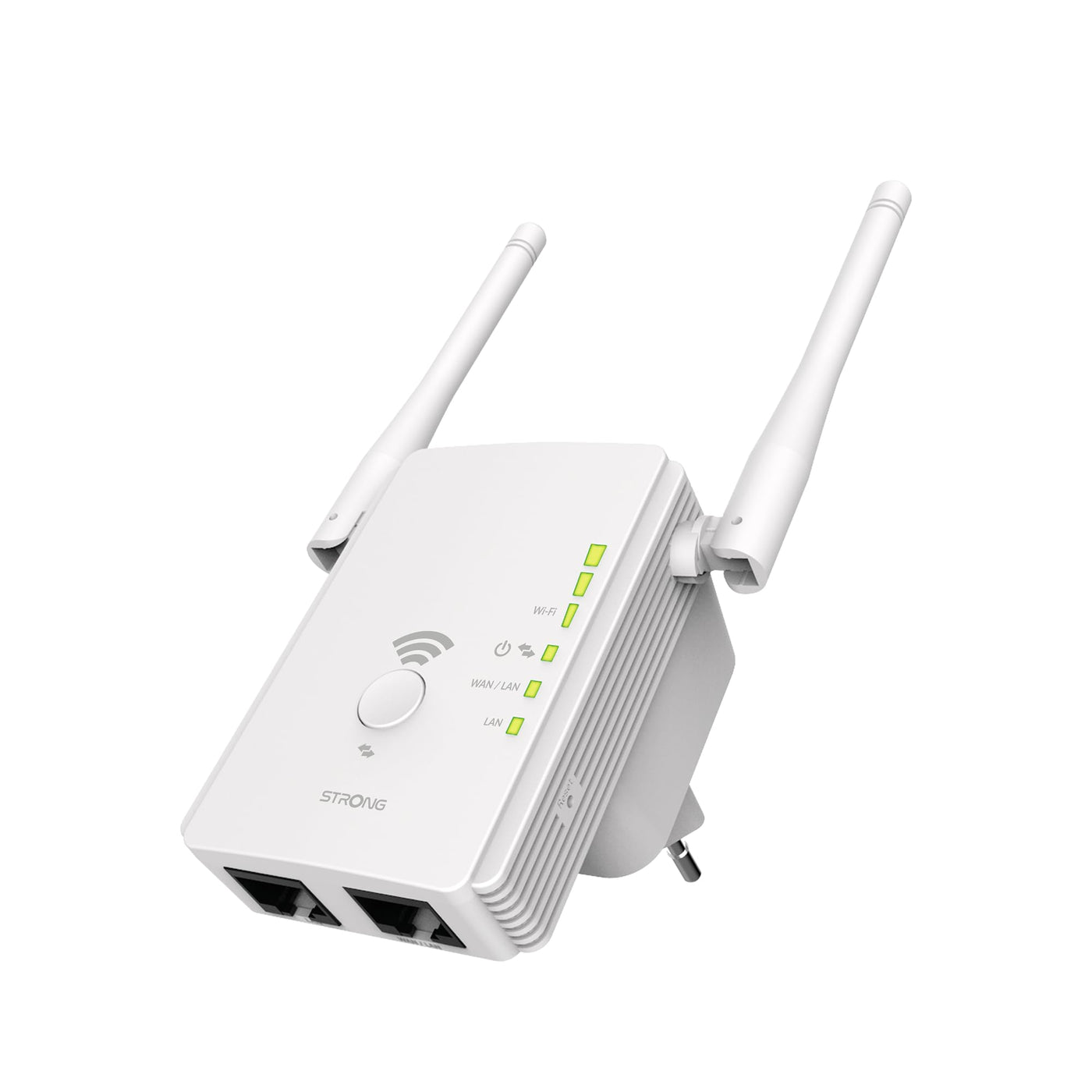 STRONG - WLAN Repeater 300 v2 - Highspeed WLAN Verstärker - Bis zu 300 Mbps - Signalverstärkung für alle Boxen/Router - Einfache Plug & Play-Installation - weiß