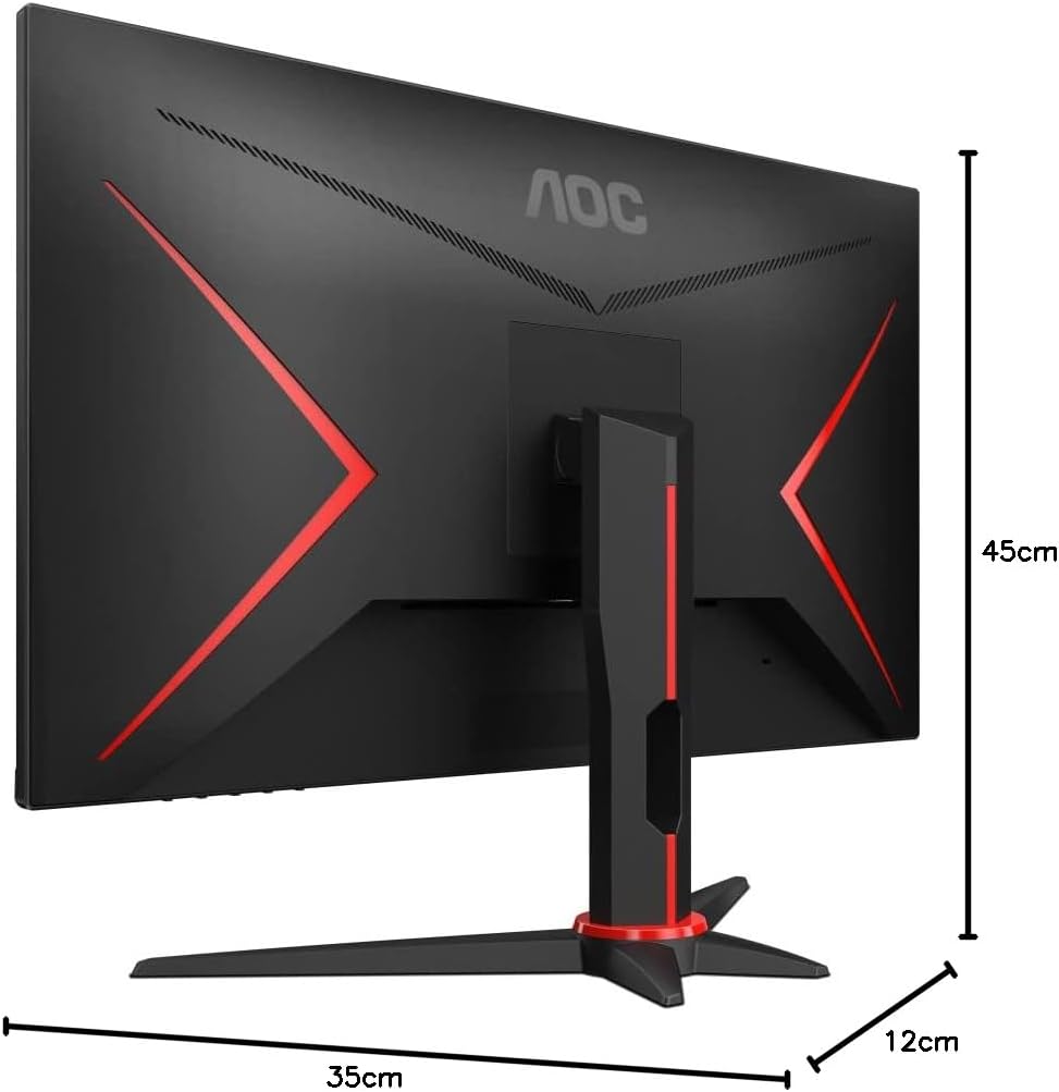 AOC Gaming 27G2SPAE - 27 Zoll FHD Monitor, 165 Hz, 1 ms MPRT, FreeSync, G-Sync Compatible, Lautsprecher (1920x1080, VGA, HDMI, DisplayPort) schwarz/rot