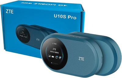 ZTE U10S Pro Blue, 4G+LTE Mobile Wi-Fi 6, freigeschalteter, kostengünstiger tragbarer Reiserouter, verbindet 32 Geräte, 3000 mAh, 10 Stunden Akkulaufzeit, läuft in Allen weltweiten Netzwerken