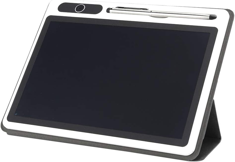 Topiky 10,1-Zoll-LCD-Handschrifttafel mit Ledertasche und Stiftset, Elektronischer Notizblock LCD-Tablet-Zeichenblock Business Supply Handmalwerkzeug(schwarz)
