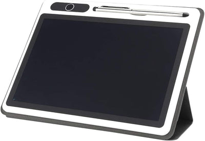 Topiky 10,1-Zoll-LCD-Handschrifttafel mit Ledertasche und Stiftset, Elektronischer Notizblock LCD-Tablet-Zeichenblock Business Supply Handmalwerkzeug(schwarz)