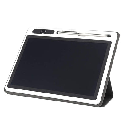 Topiky 10,1-Zoll-LCD-Handschrifttafel mit Ledertasche und Stiftset, Elektronischer Notizblock LCD-Tablet-Zeichenblock Business Supply Handmalwerkzeug(schwarz)
