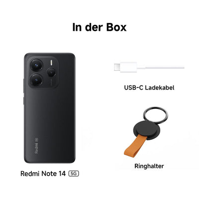 Xiaomi Redmi Note 14 5G Smartphone, 8 + 256GB, Green, 108MP AI-Kamerasystem, 5110mAh Akku, 120Hz Augenschutzdisplay, AI-Funktionen (kein Ladegerät enthalten)