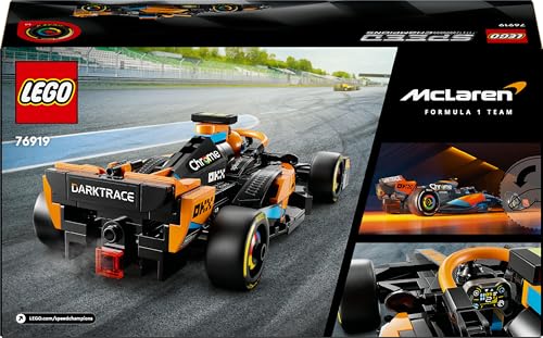 LEGO Speed Champions McLaren Formel 1 Rennwagen 2023, Spielzeug für Kinder ab 9 Jahren, Jungen und Mädchen, die gerne selbstständig Spielen, baubares Fahrzeugmodell, Kinderzimmer-Dekoration 76919