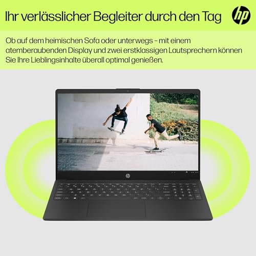 HP Laptop | 15,6" FHD Display | Intel Core i3-N305 | 8 GB DDR4 RAM | 512 GB SSD | Intel UHD Graphics | Windows 11 Home | QWERTZ | Jet Black