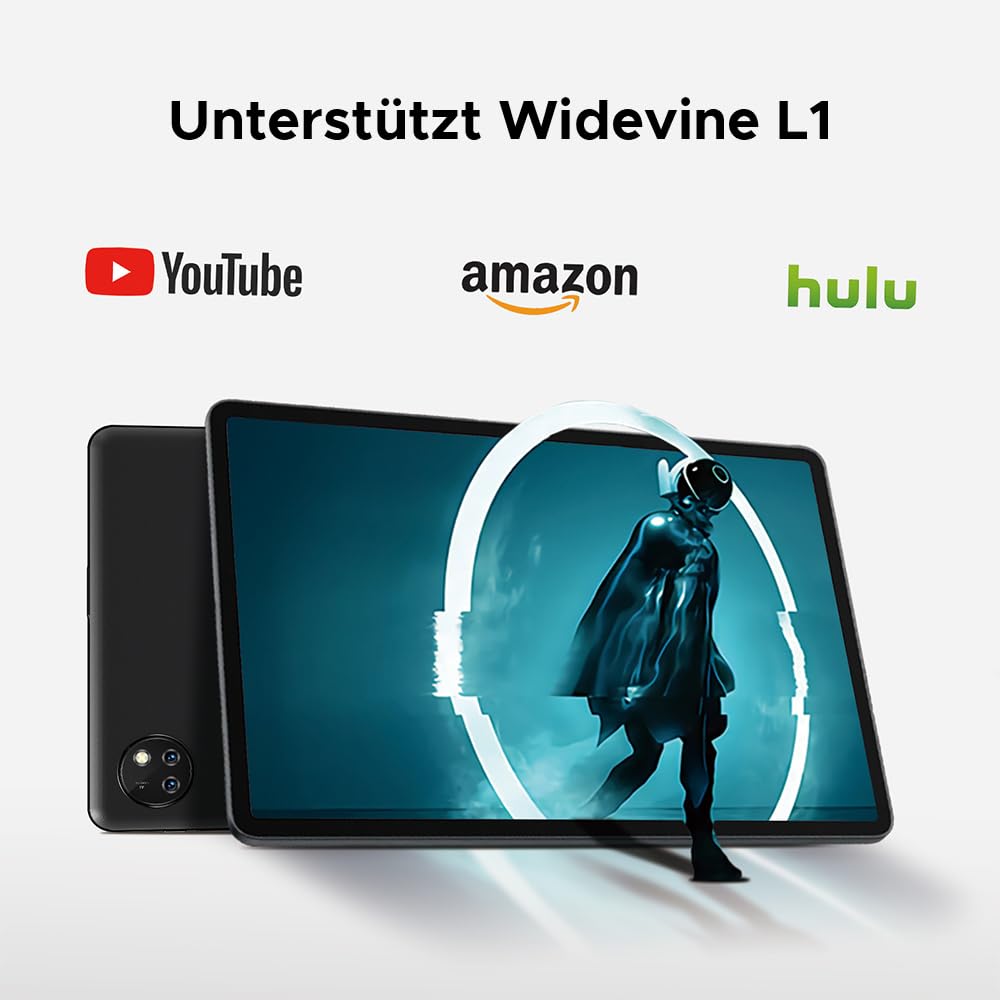 DOOGEE T10W Android 15 Tablet 10 Zoll 16GB RAM +128GB ROM (2TB TF) 2025 Neueste Tablet mit SIM Card Slot, 8000mAh Gaming Tablets Android 4G LTE/5G WiFi, Dual Kamera, BT5.0/ OTG/Face ID/USB Type C