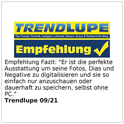 Somikon Diascanner: Foto-, Dia- & Negativscanner m. Display, ganz ohne PC, 2850 DPI, 20 MP (Photoscanner, Dias Scanner, diascaner)