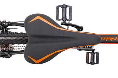 24 Zoll Alu Mountainbike Leader Fox Capitan 8 Gang Scheibenbremsen Schwarz Orange