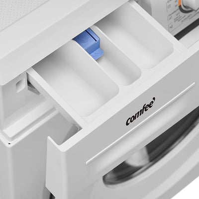 Comfee CFEW60-124 Waschmaschine / 6KG / Slim Line / D / 1200 U/min / Trommelreinigung / 15min-30min-45min Schnellwaschgang / Weiß