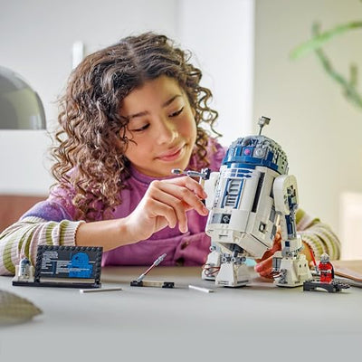 LEGO Star Wars 75379 R2-D2 Spielzeug – Spielfigur zum Ausstellen mit drehbarem Kopf, Periskop und Werkzeugen mit Darth Malak Minifigur – Geschenk für Jungs ab 10 Jahren und Erwachsene