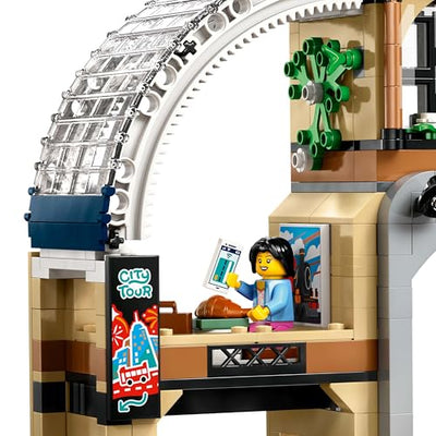 LEGO City Trains Hauptbahnhof - Wartungsfahrzeug-Spielzeug, funktionierendem Hublift, 2 Plattformen & 1 Gleisstück sowie 6 Minifiguren – Kreatives Geschenk für Jungen & Mädchen ab 7 Jahren - 60469