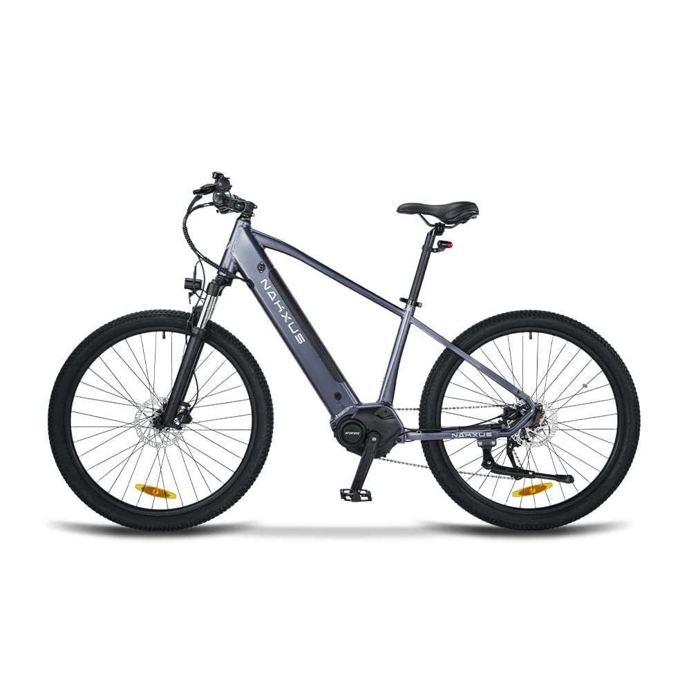nakxus 27M202 E-Bike Elektrofahrrad 27.5" E-Fahrrad Mittelmotor Max. Reichweite bis zu 150km, Geländegängiges Mountainbike mit Shimano 9 Gängen, City E-Bike Herren Damen