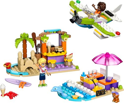LEGO Friends Kreativer Reisekoffer, Bauspielzeug, BAU- und Spielset für Rollenspiele, Geschenk für Mädchen ab 5 Jahren, 2 Minifiguren der Charaktere, Tierfiguren, 1 Hund und 1 Delfin 42672