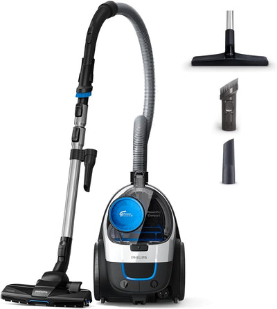 Philips Domestic Appliances FC9332/09 beutelloser Staubsauger PowerPro Compact (900 W, 1,5 L Staubvolumen, integrierte Bürste) weiß