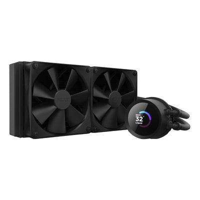 NZXT Kraken 240 - RL-KN240-B1-240mm AIO CPU Wasserkühlung - 1,54" LCD Display 240x240-2x120mm PWM Fans - EIN Breakoutkabel zur einfachen Installation - Schwarz