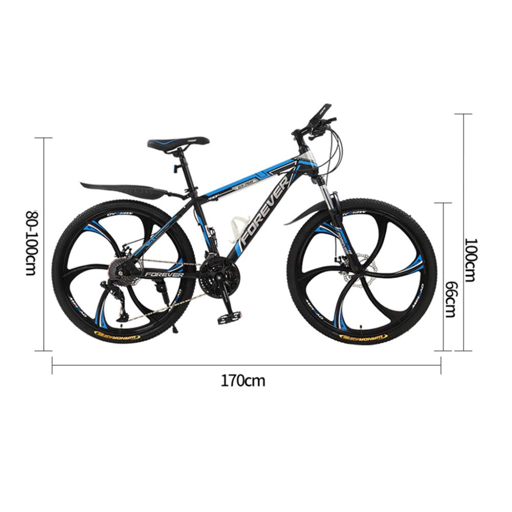 Mountainbike für Herren, Mountainbike, halbstarr, Stahl mit hohem Karbongehalt, Mountainbike mit verstellbarem Sitz vorne, D-26 Zoll 30 Geschwindigkeit