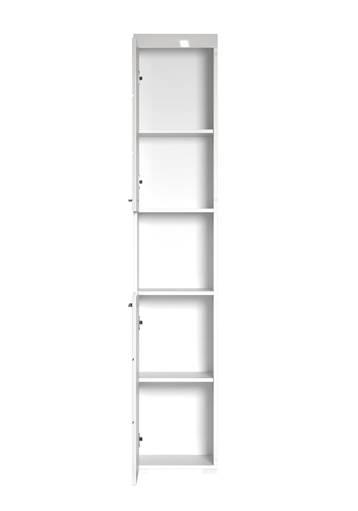trendteam smart living - Hochschrank Badschrank - Bad - Amanda - Aufbaumaß (BxHxT) 37 x 190 x 31 cm - Farbe Weiß Hochglanz - 139310301