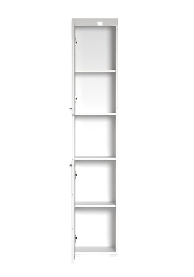 trendteam smart living - Hochschrank Badschrank - Bad - Amanda - Aufbaumaß (BxHxT) 37 x 190 x 31 cm - Farbe Weiß Hochglanz - 139310301