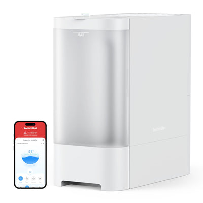 SwitchBot Luftbefeuchter, hygienische Kaltverdunstung, sehr leise 18 dB(Schneegeräusche) für Schlafzimmer mit Smart Feuchte APP & Sprachkontrolle, App-Alarm, 4,5 l-Tank, Unterstützt Alexa und Google