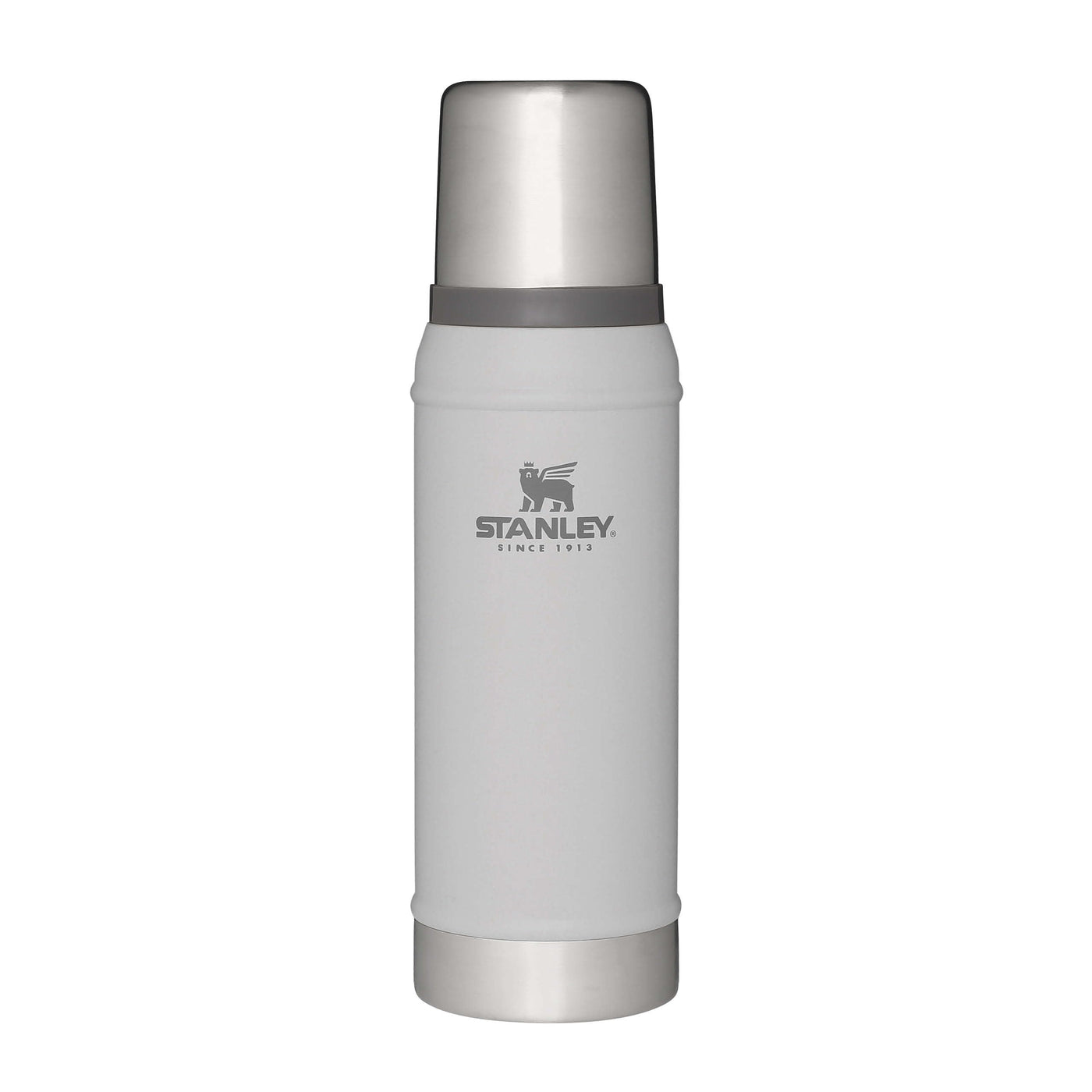 Stanley Classic Legendary Thermosflasche 750ml - Thermos Hält 20 Stunden Heiß oder Kalt - Edelstahl Thermoskanne - BPA-Frei - Spülmaschinenfest - Ash