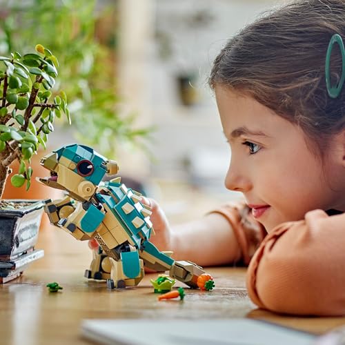 LEGO Jurassic World Baby Bumpy: Ankylosaurus, baubarer Spielzeug-Dinosaurier für Fans von Jurassic World: Neue Abenteuer, Geschenk für Jungen und Mädchen ab 7 Jahren 76962