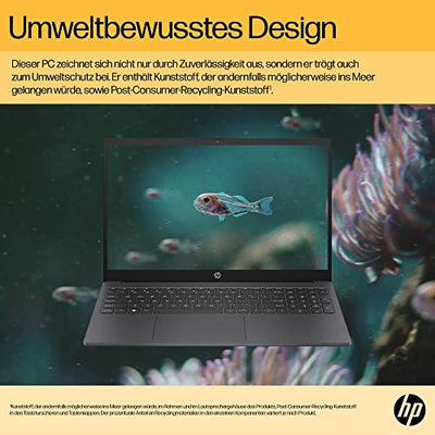 HP Laptop, 15,6" FHD Display, AMD Athlon Gold 7220U, 8 GB DDR5 RAM, 256 GB SSD, AMD Radeon Grafik, Windows 11 Home, QWERTZ Tastatur, Schwarz